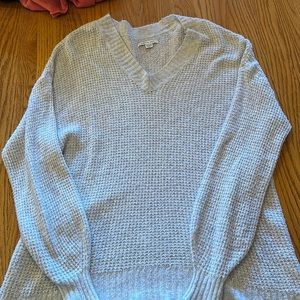 American Eagle Oversized Grey V-Neck Sweater